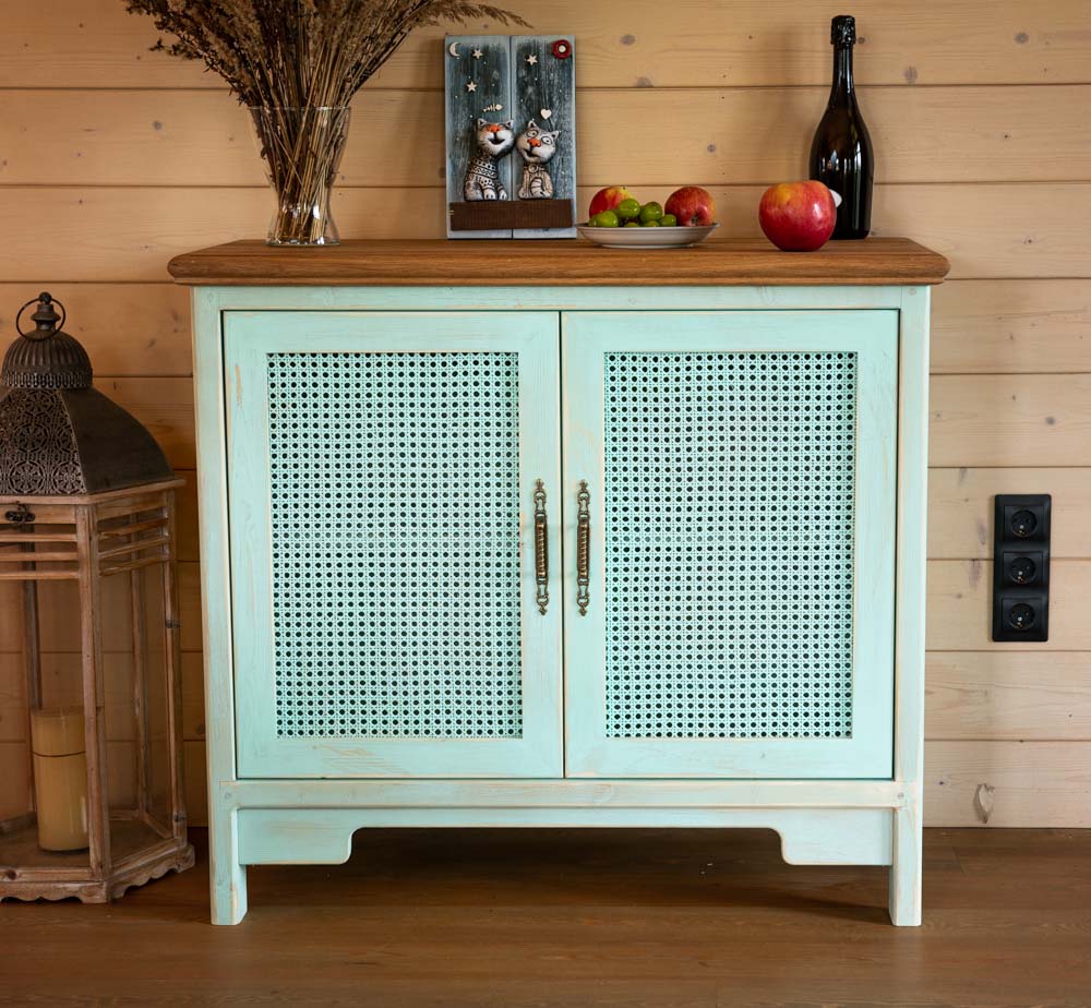 Сосновый комод со столешницей из дуба 1000