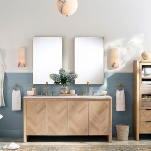 Консоль из ясеня со столешницей из камня