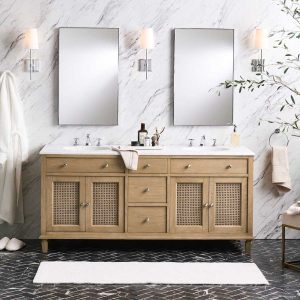 Комод в ванную с каменной столешницей