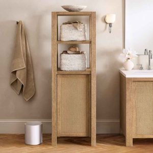 Шкаф из ясеня с ротангом